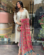 Heavy Fully Stitched JCARD Silk Suit Set Luxury 3-Piece Set for Women