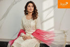 Ivory White Embroidered Kurta Pant Dupatta Set for Women | Elegant Ethnic Wear