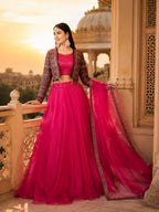 Hot Pink Designer Lehenga Choli Set