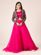 Hot Pink Designer Lehenga Choli Set