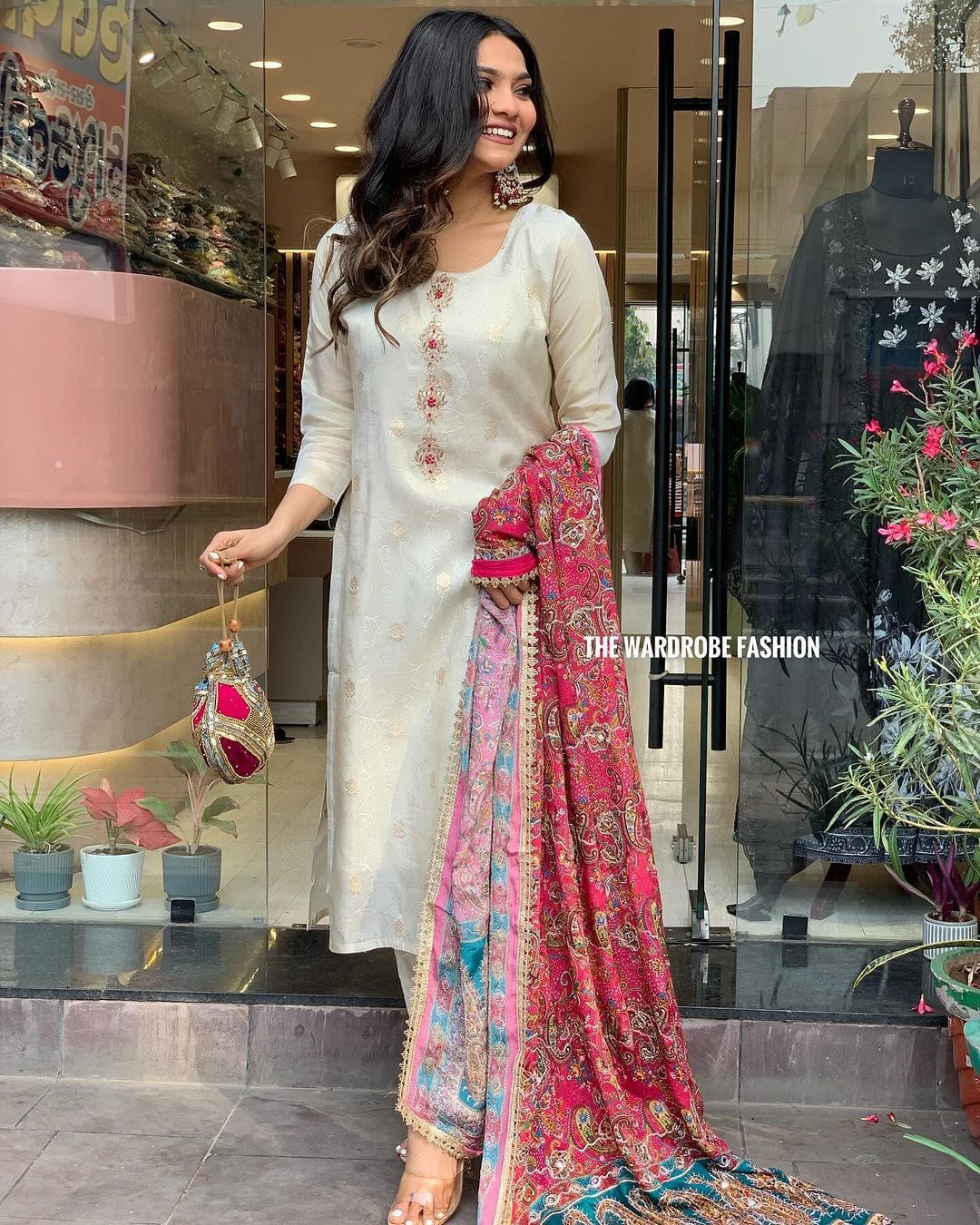 Heavy Fully Stitched JCARD Silk Suit Set Luxury 3-Piece Set for Women